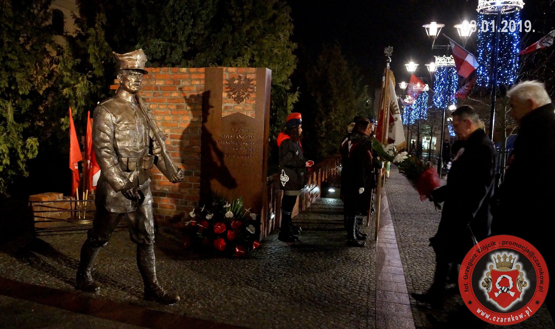 Odsłonięcie pomnika Powstańców Wielkopolskich w Czarnkowie