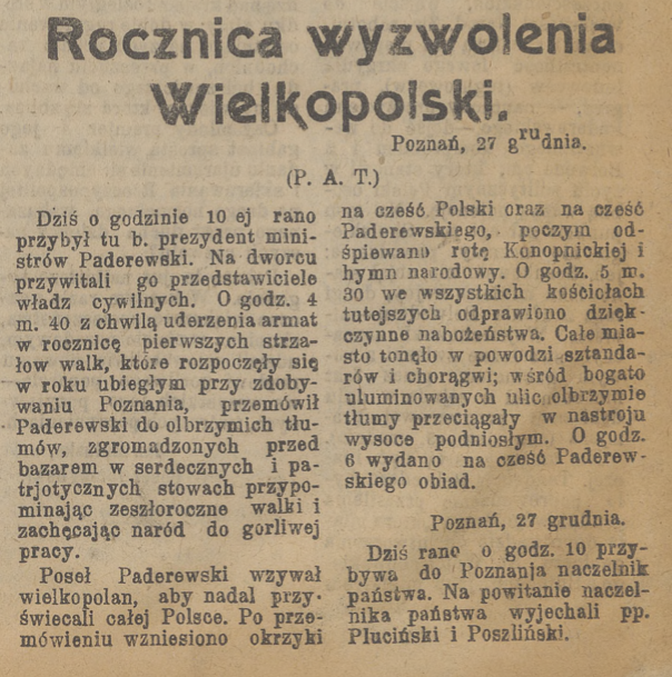 Pierwsza rocznica