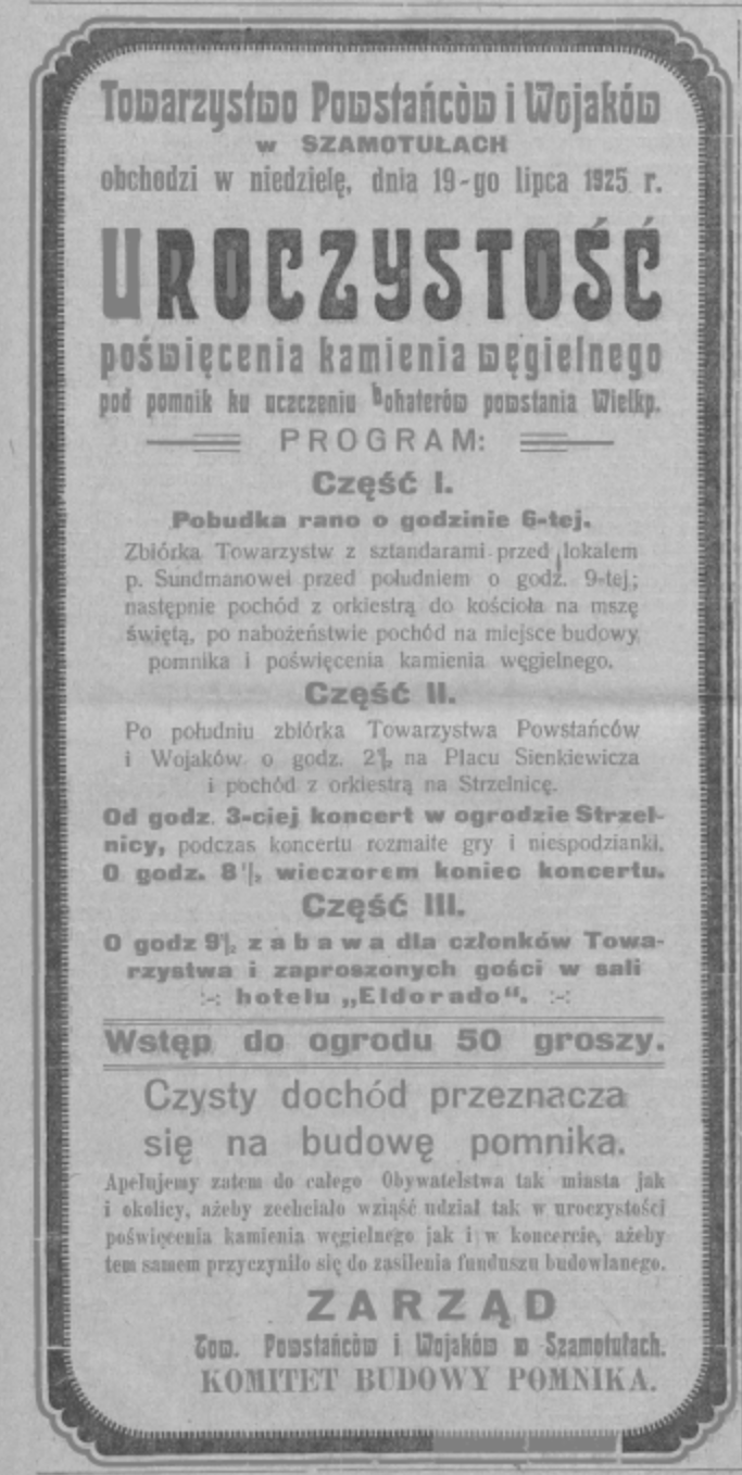 Ogłoszenie w przedwojennej prasie